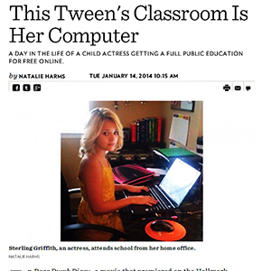 This Tween's Classroom Is Her Computer